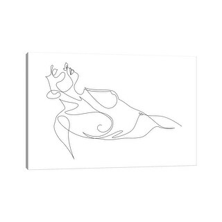 iCanvas "Repose - One Line Nude" by Addillum Canvas Print - Bed Bath